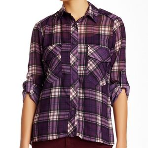 A.B.S. by Allen Schwartz Pocket Plaid Shirt